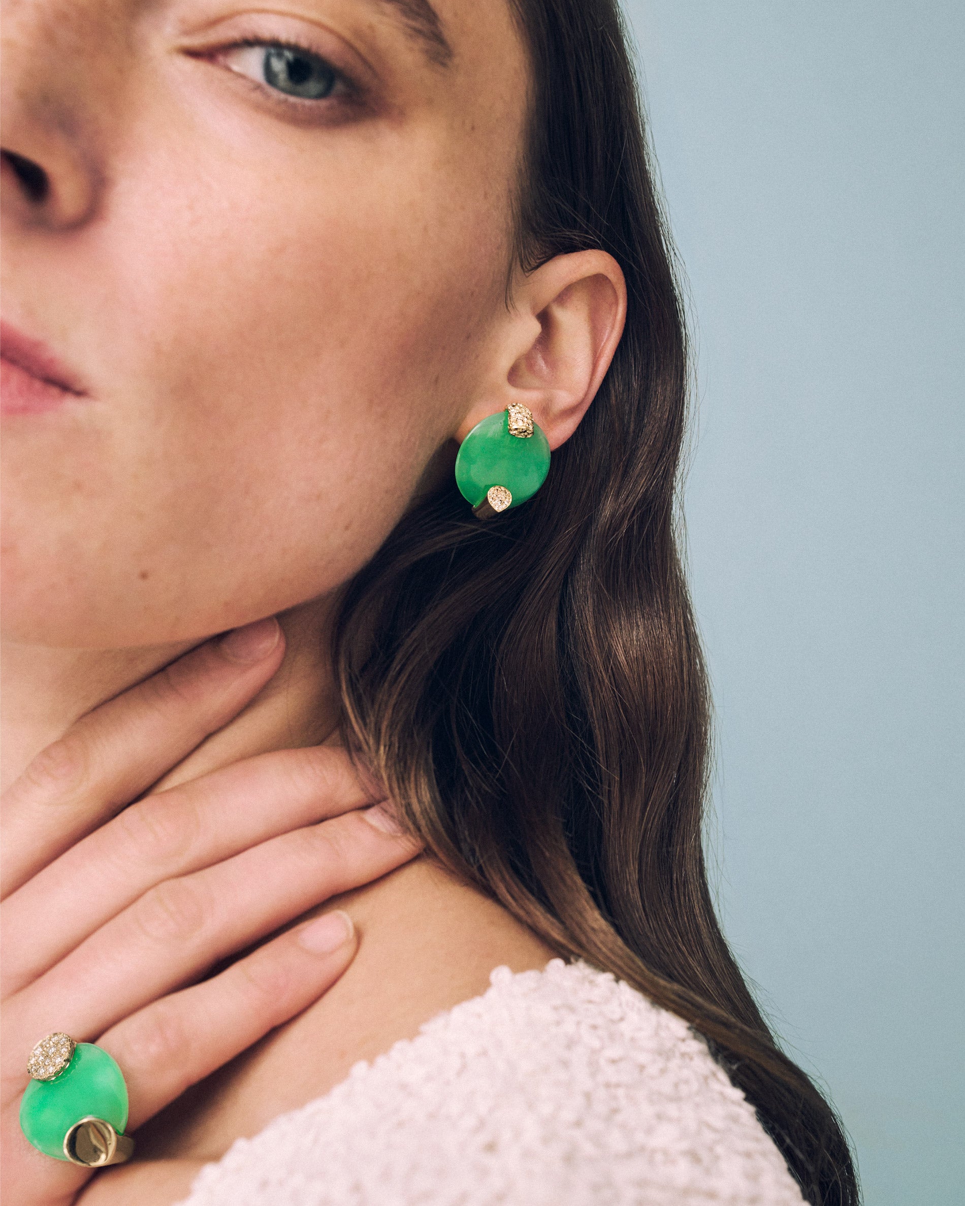 Signet Stone Earring