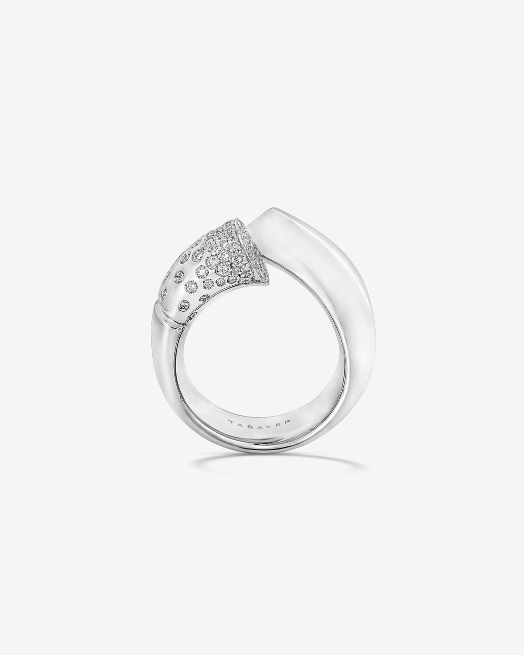 Oera ring 18k Fairmined white gold and diamonds, Tabayer ethical fine jewelry
