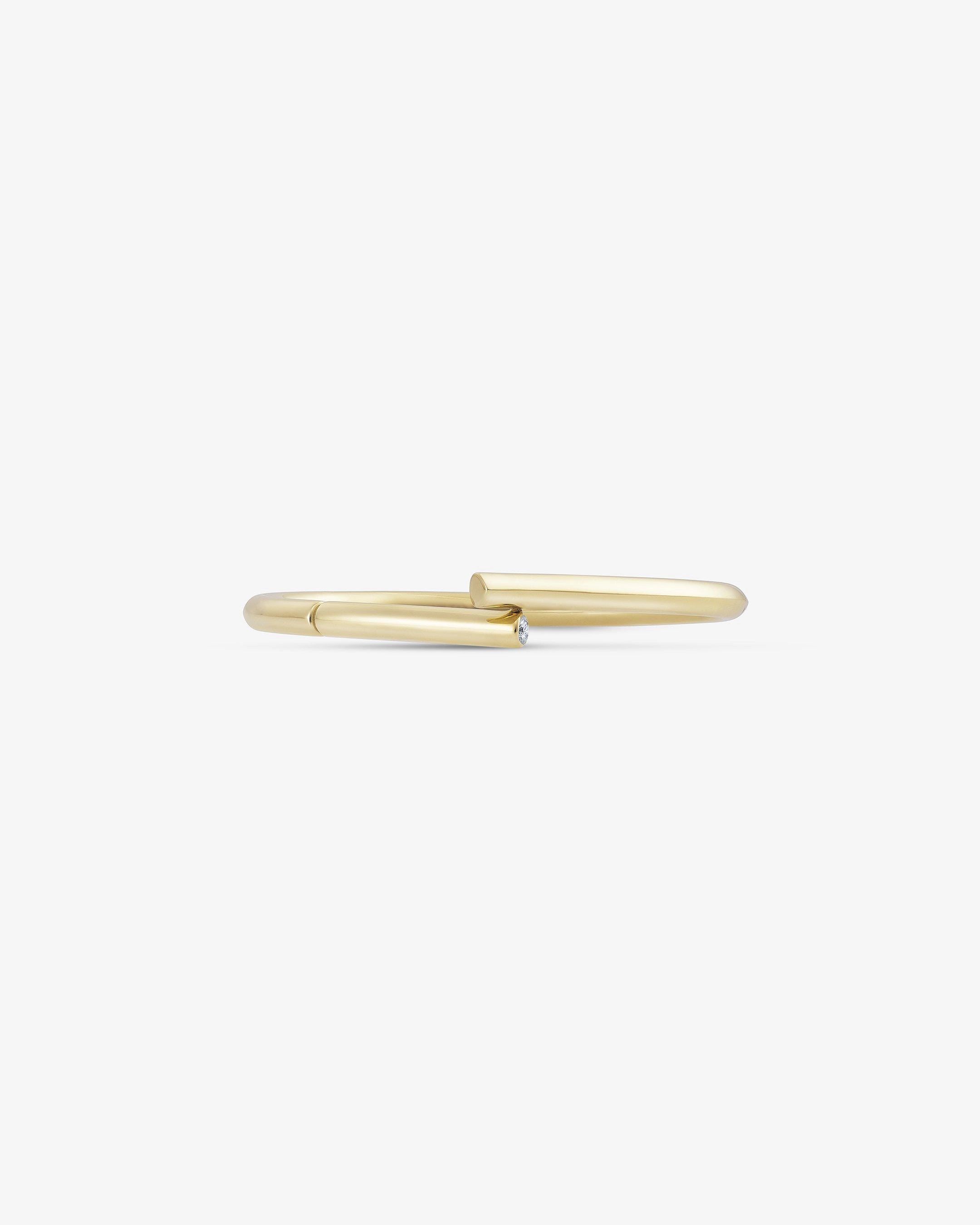 Loop Bracelet 18k Fairmined yellow gold and diamond, Tabayer ethical fine jewelry
