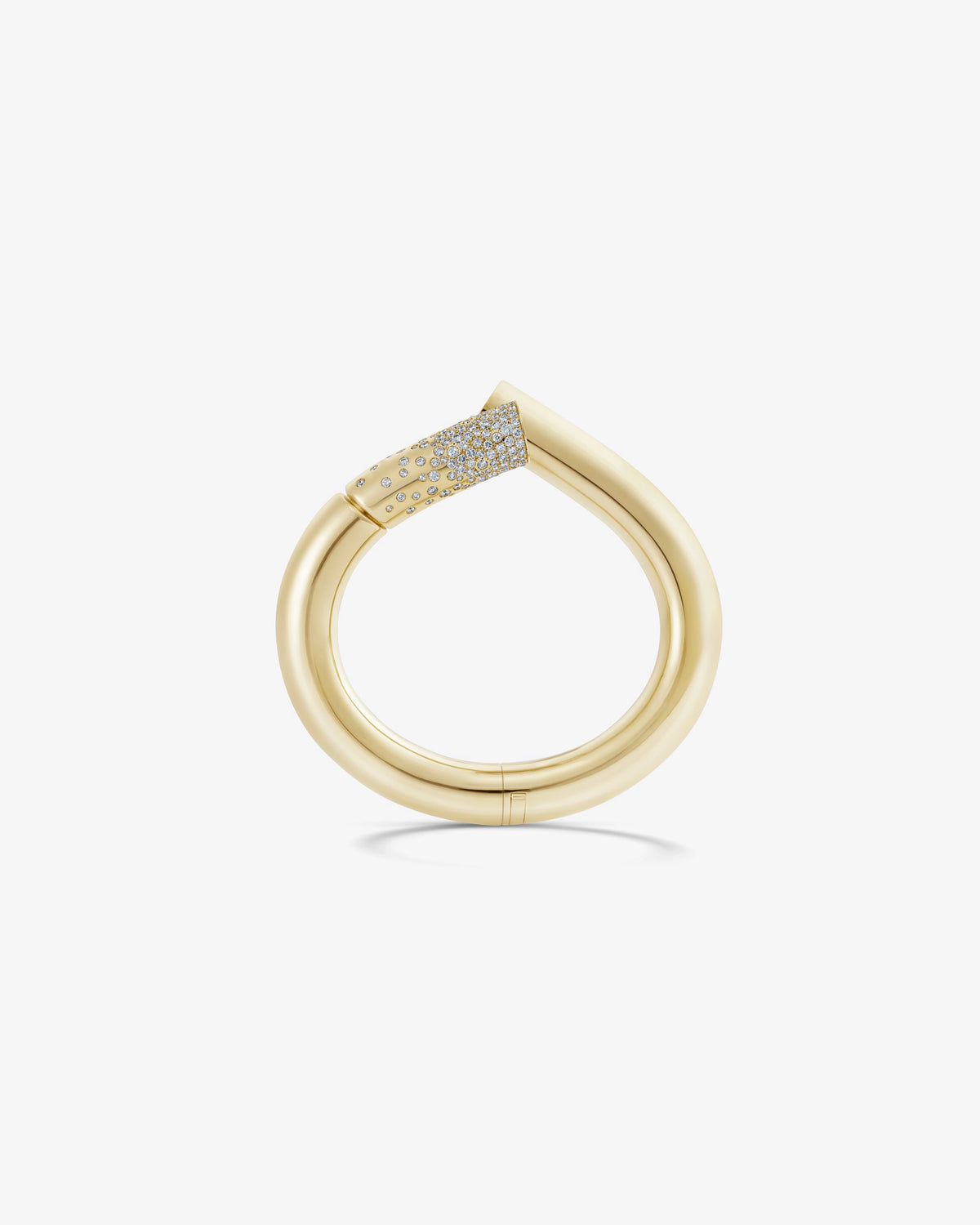 Large Loop Bracelet 18k Fairmined yellow gold and diamonds, Tabayer ethical fine jewelry