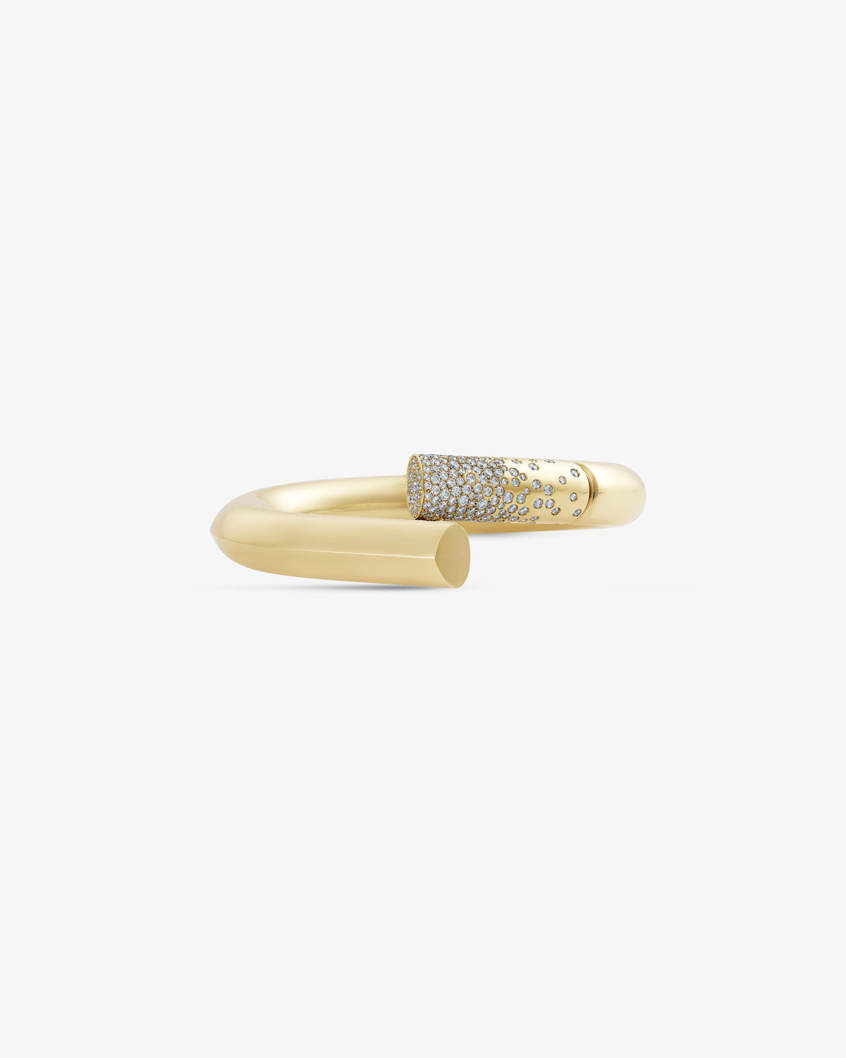 Large Loop Bracelet 18k Fairmined yellow gold and diamonds, Tabayer ethical fine jewelry