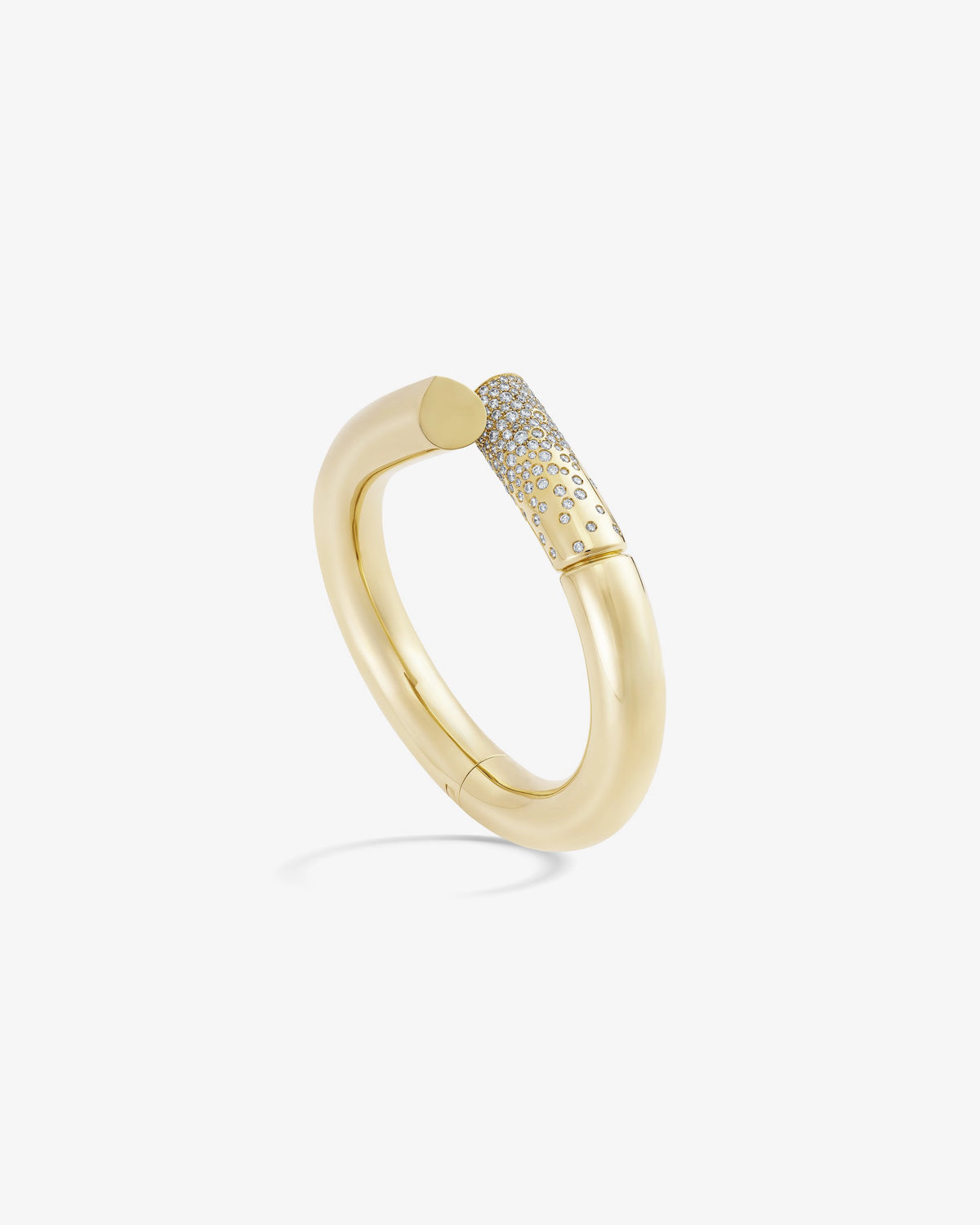Large Loop Bracelet 18k Fairmined yellow gold and diamonds, Tabayer ethical fine jewelry