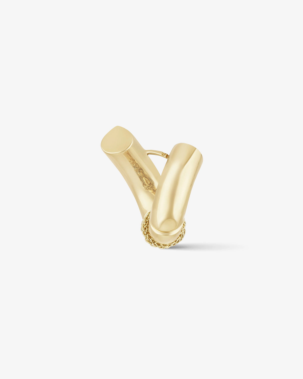 Inverted Earring 18k Fairmined yellow gold, Tabayer ethical fine jewelry