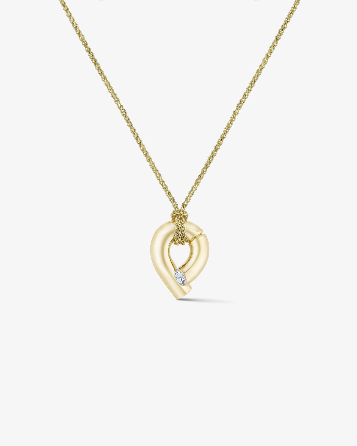 Medium Oera Pendant 18k Fairmined yellow gold and diamond, Tabayer ethical fine jewelry