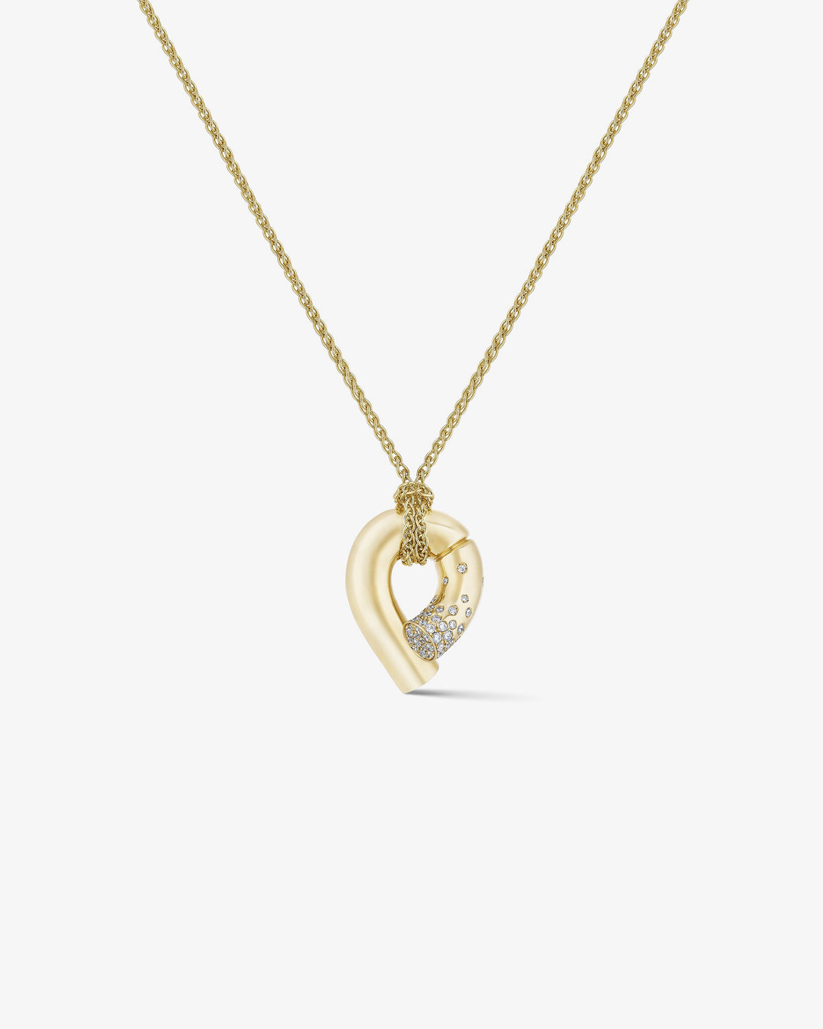 Medium Oera Pendant 18k Fairmined yellow gold and diamonds, Tabayer ethical fine jewelry