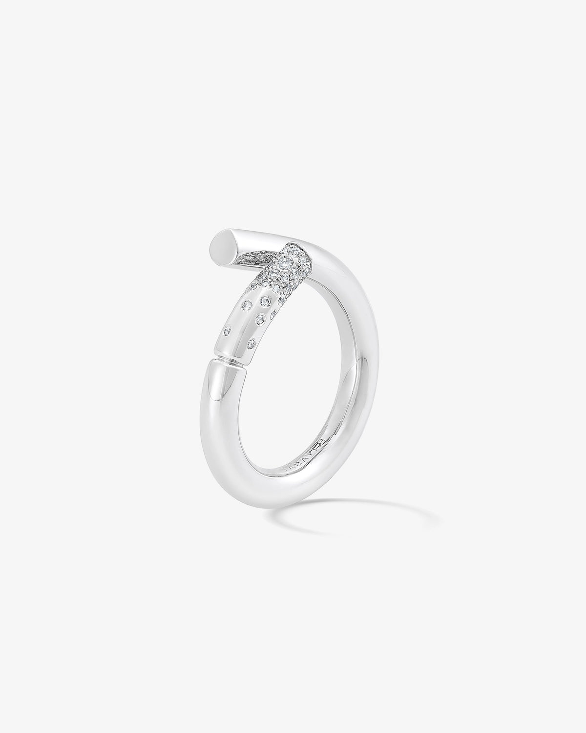 Oera - 18K White Gold Pave Diamond Ring