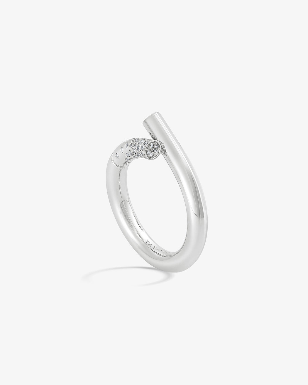 Oera - 18K White Gold Pave Diamond Ring