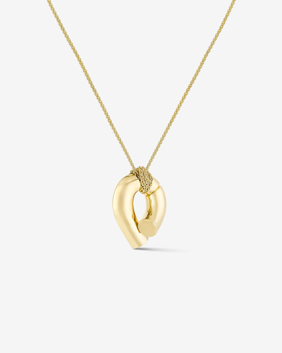 Large Oera Pendant 18k Fairmined yellow gold, Tabayer ethical fine jewelry