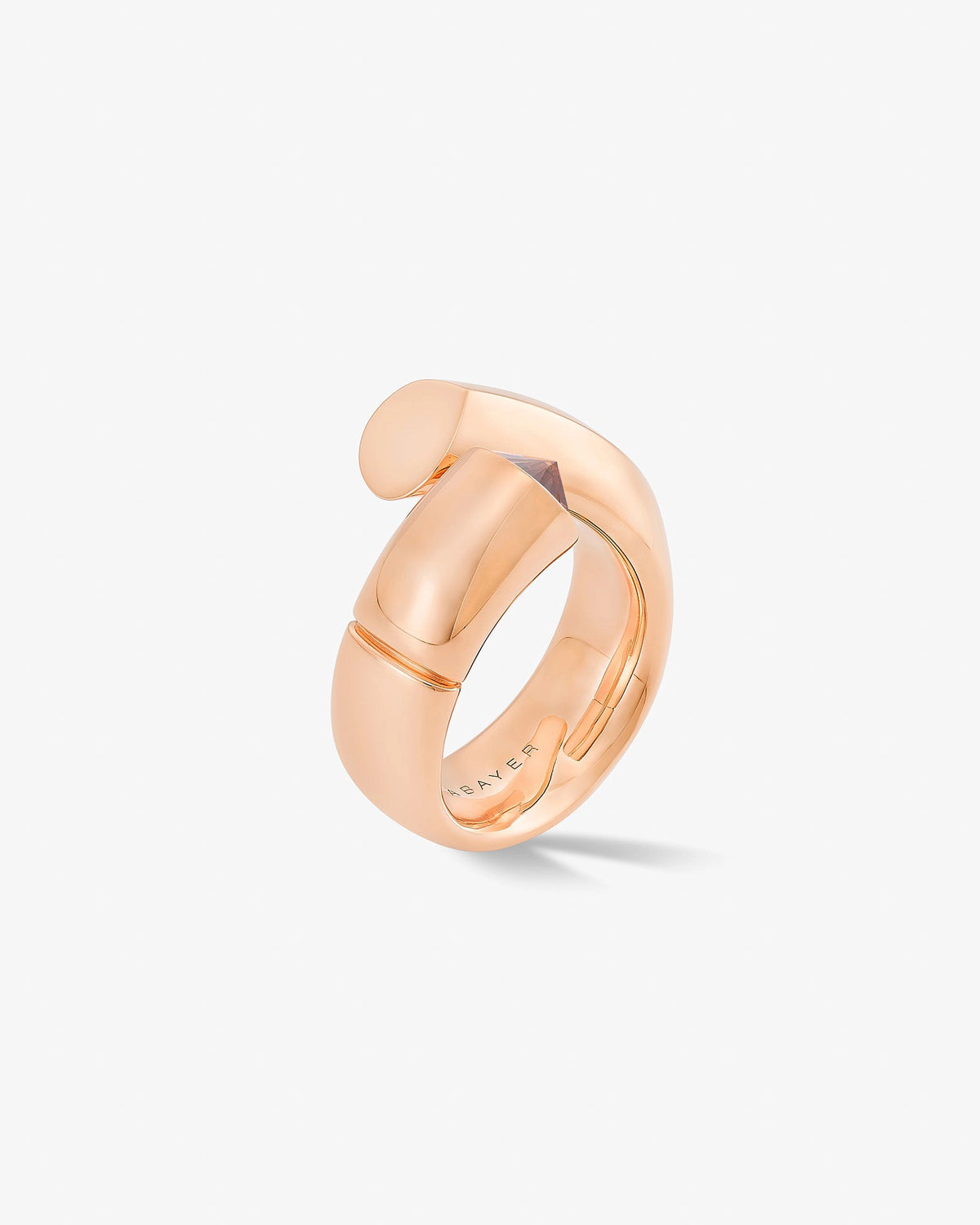 Oera Rose Gold Statement Ring with Brown Diamonds