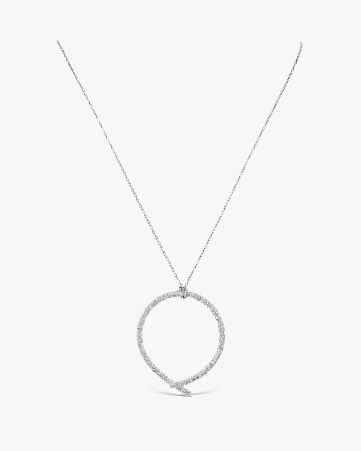 Oera necklace 18k Fairmined white gold and diamonds, Tabayer ethical fine jewelry