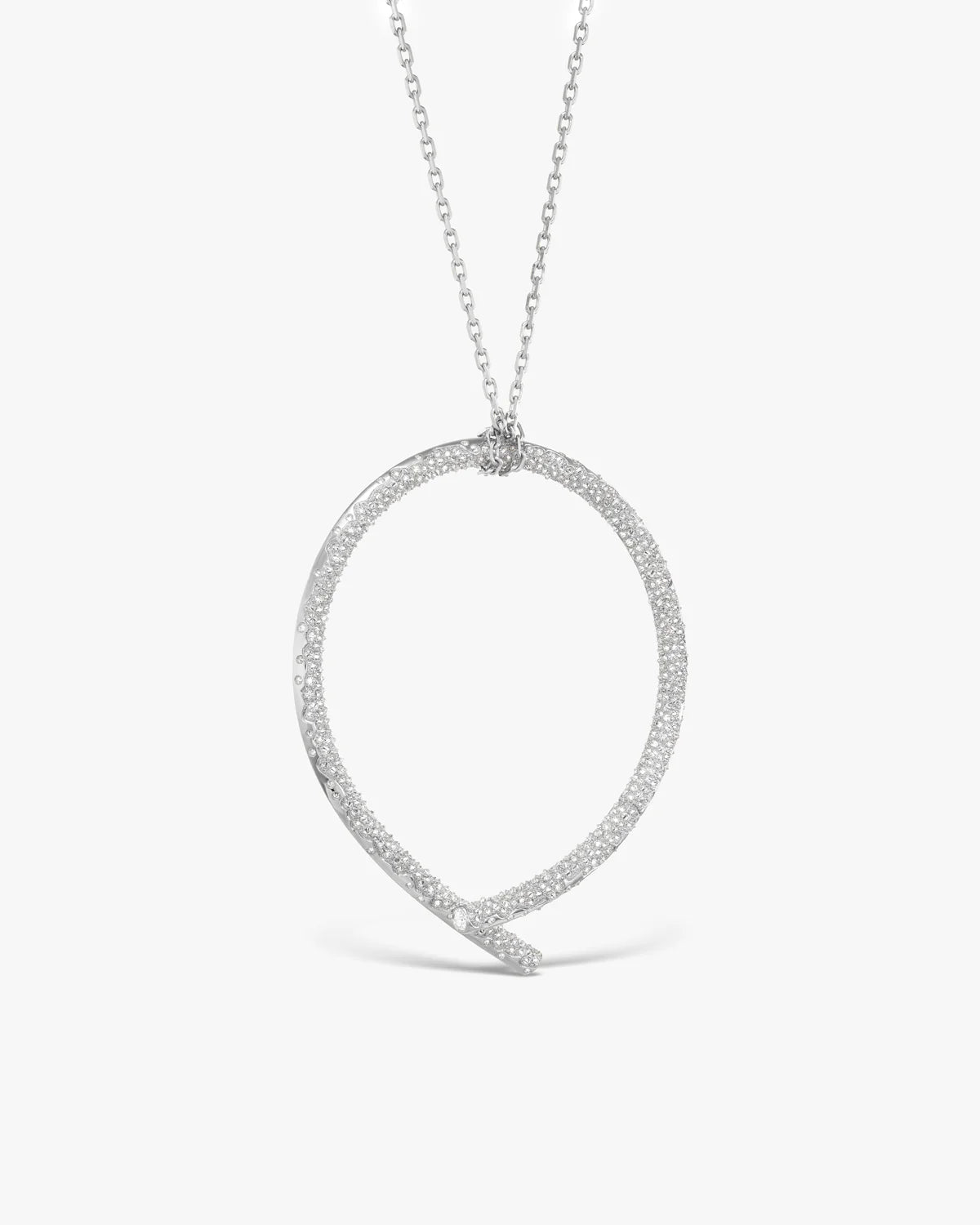 Oera necklace 18k Fairmined white gold and diamonds, Tabayer ethical fine jewelry